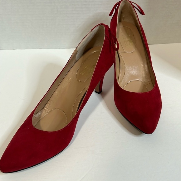 Coach and Four  Red Suede Women’s Shoes - Picture 1 of 3